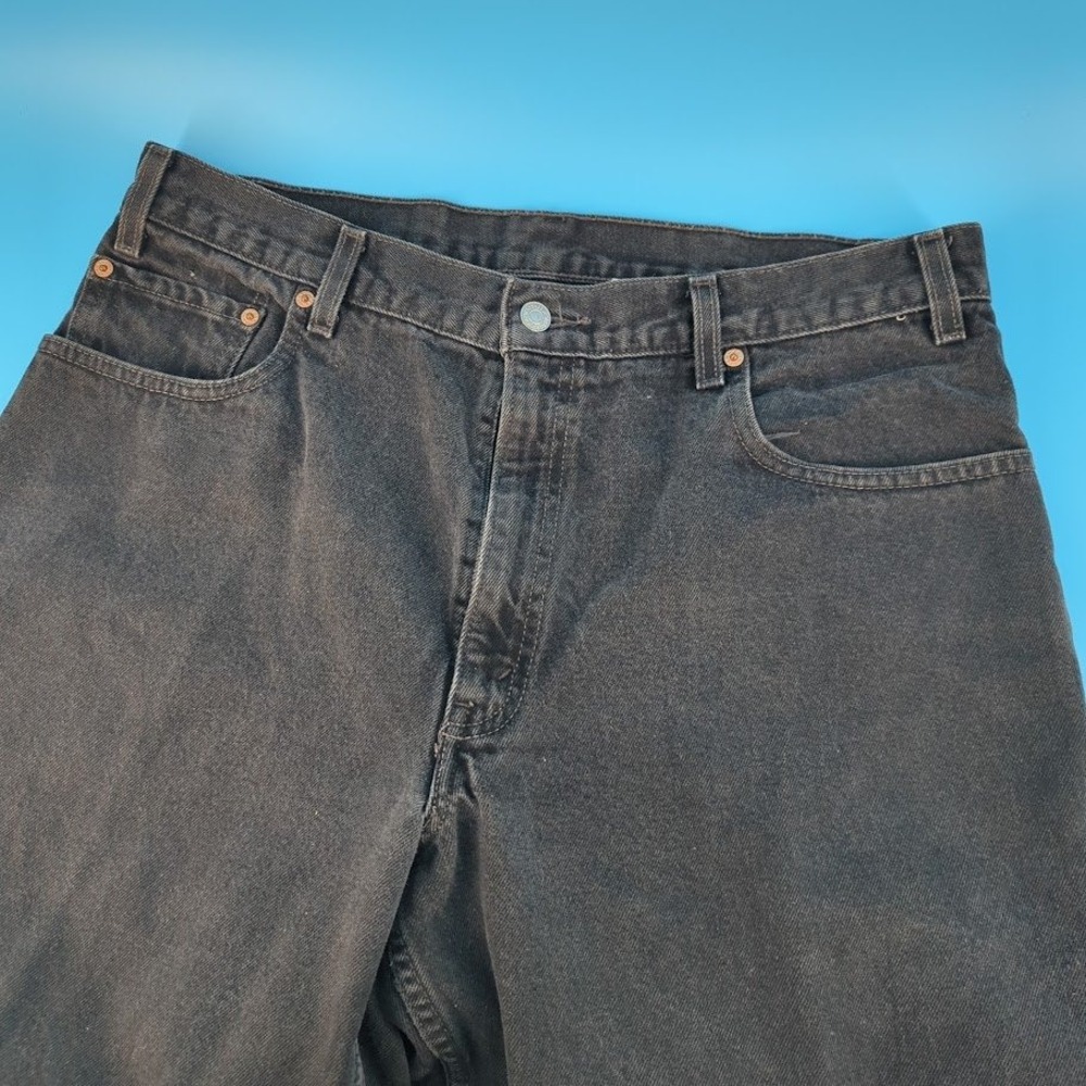 Vintage Levis 560 Loose Fit Tapered Leg Jeans Faded Black 36x30 Mens Denim 90s